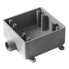 Weatherproof Field Service End Outlet Box, 2-Gang, 3/4-In.