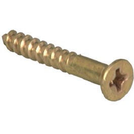 Wood Screws, Brass, Phillips, #6 x 3/4-In., 100-Pk.