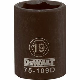 Metric Impact Socket, 6-Point, Black Oxide, 1/2-In. Drive, 19mm