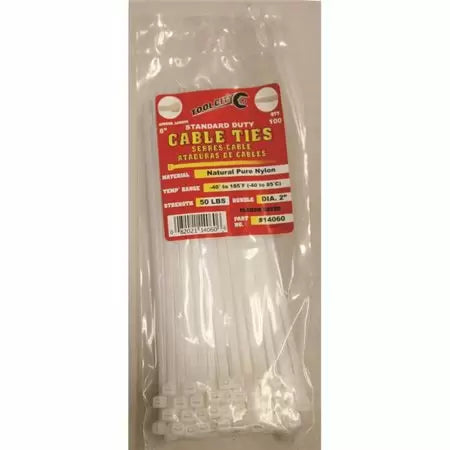 Tool City 8 in. L White Cable Tie