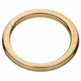 Steel Connecting Ring, Brass Plated, 2-In. x #2