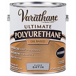 Interior Polyurethane Wood Finish, Oil-Based, Clear Satin, 1-Gallon