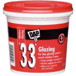 33' Window Glazing Compound, White, 1-Pt.