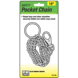 Pocket Chain With Trigger Snap, 18-In.