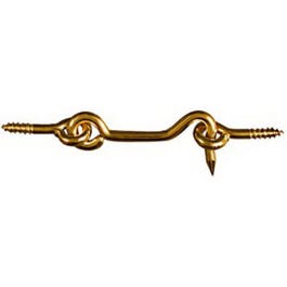 Hook & Eye, Solid Brass, 2-In.