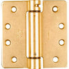 Adjustable Spring Hinge, Brass, 4 x 4-In.