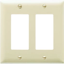 Ivory 2 Decorator Openings Nylon Wall Plate