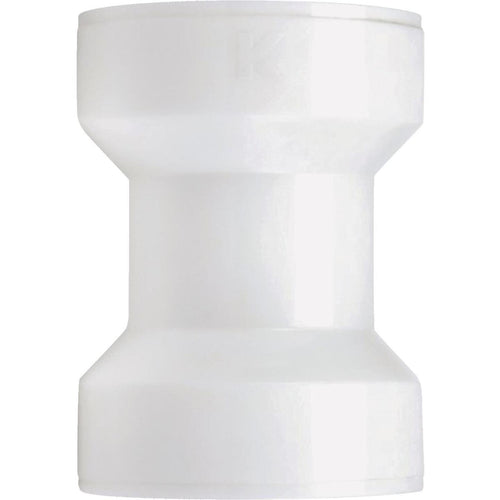 Keeney Insta-Plumb 1-1/2 In. White Plastic Straight Coupling