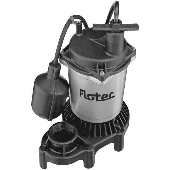 Flotec 1/2 H.P. 115V Submersible Sump Pump with Teathered Switch