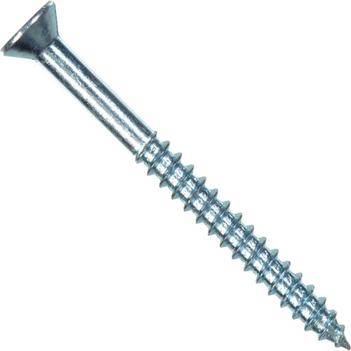 Hillman #14 x 2 In. Flat Head Phillips Zinc Wood Screw (100 Ct.)