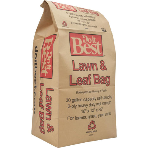 Do it Best 30 Gal. Natural Kraft Paper Yard Waste Lawn & Leaf Bag (5-Count)