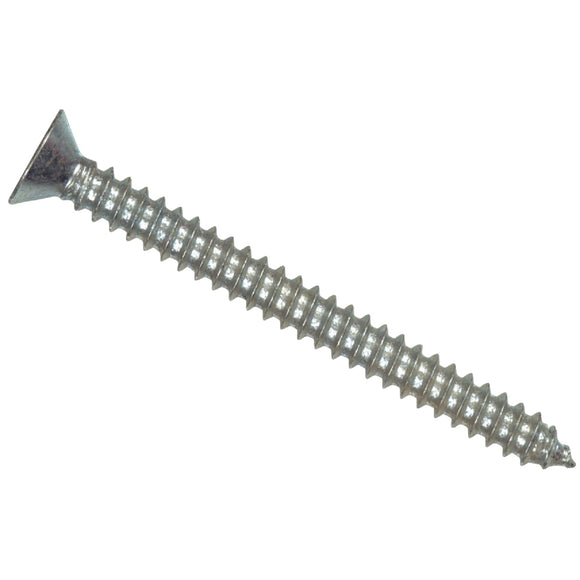 Hillman #8 x 1-1/4 In. Phillips Flat Head Stainless Steel Sheet Metal Screw (100 Ct.)