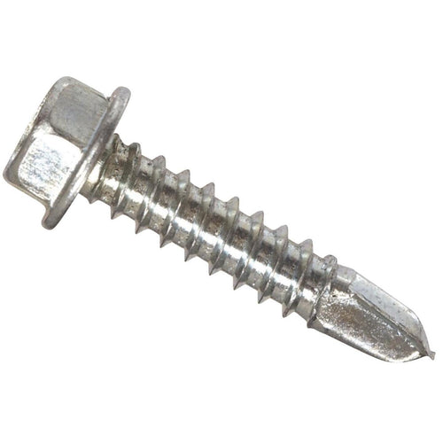 Hillman #6 - 20 x 1/2 In. Hex Washer Head Self-Drilling Sheet Metal Screw (100 Ct.)