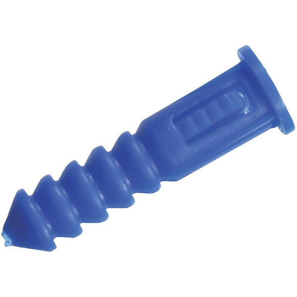 Hillman The Anchor Center #8 - #10 - #12 Thread Blue Ribbed Plastic Anchor Kit