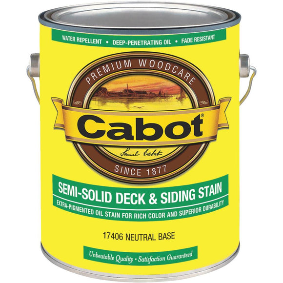 Cabot VOC Semi-Solid Deck & Siding Stain, Neutral Base, 1 Gal.