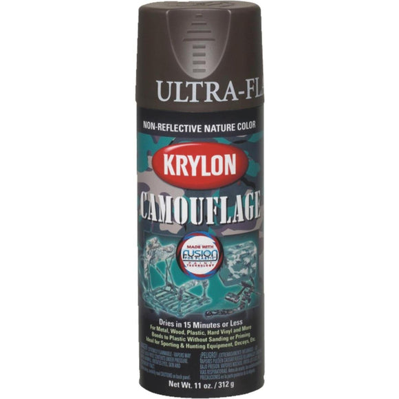 Krylon Camouflage 11 Oz. Ultra-Flat Spray Paint, Brown