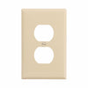 Eaton Cooper Wiring Duplex Receptacle Wallplate, Ivory 1 Gang