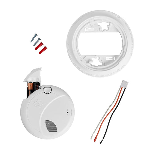 BRK 1046721 Interconnect Hardwire Smoke Alarm W/Battery Backup & Voice Alerts