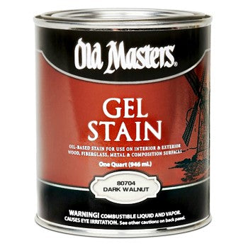 Old Masters 80704 Gel Stain, Dark Walnut ~ Quart