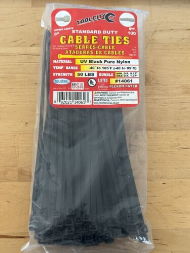 Tool City 8 in. L Black Cable Tie